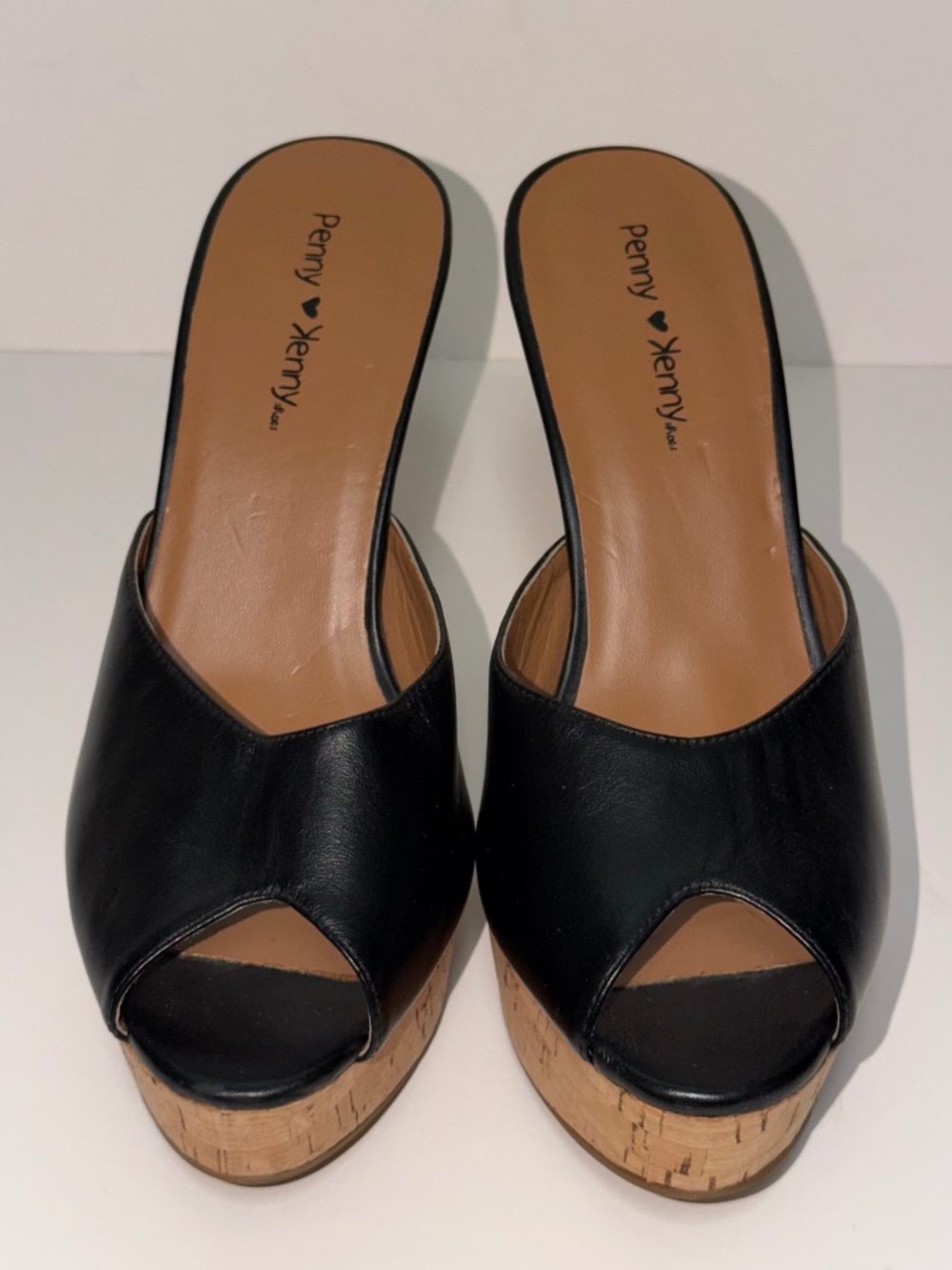 Penny Kenny black peep-toe heel